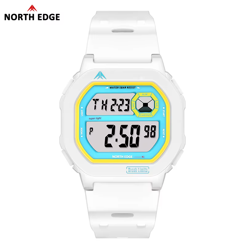 Montre numérique à écran carré NORTH EDGE X1 2026 pour hommes et femmes, montre de sport étanche 50M