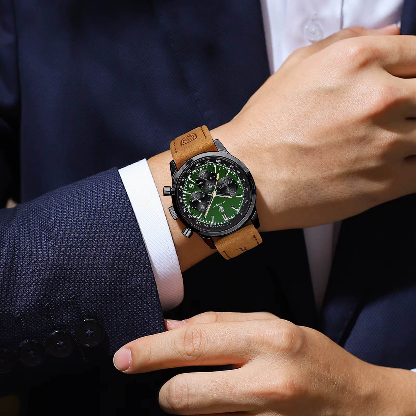 POEDAGAR mode Sport montre-bracelet pour hommes étanche lumineux chronographe militaire homme montre