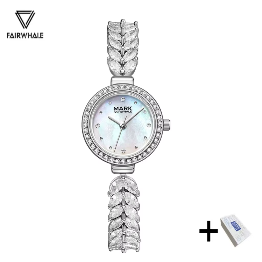 Montre pour femme Mark Fairwhale 3020, sertie de diamants, design rétro luxueux, simple, tendance, m