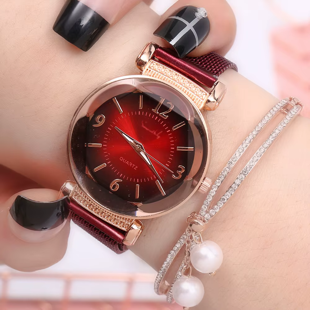 Milan aimant boucle femmes montre mode sauvage nouvelle montre-bracelet de luxe dames géométrique ch