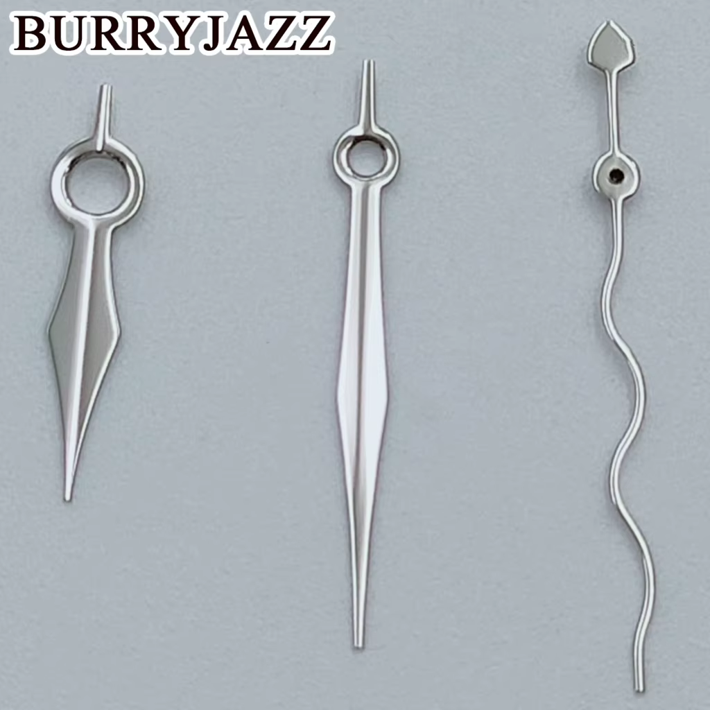 BURRYJAZZ NH35 NH36 NH38 7S26 7S36 4R35 4R36 aiguilles de montre non lumineuses bouclées ondulation