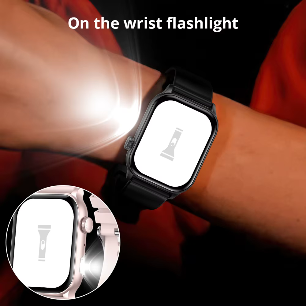 COLMI P78 AMOLED Smartwatch 1.95 ''affichage avec lampe de poche et appels vocaux plus de 100 modes