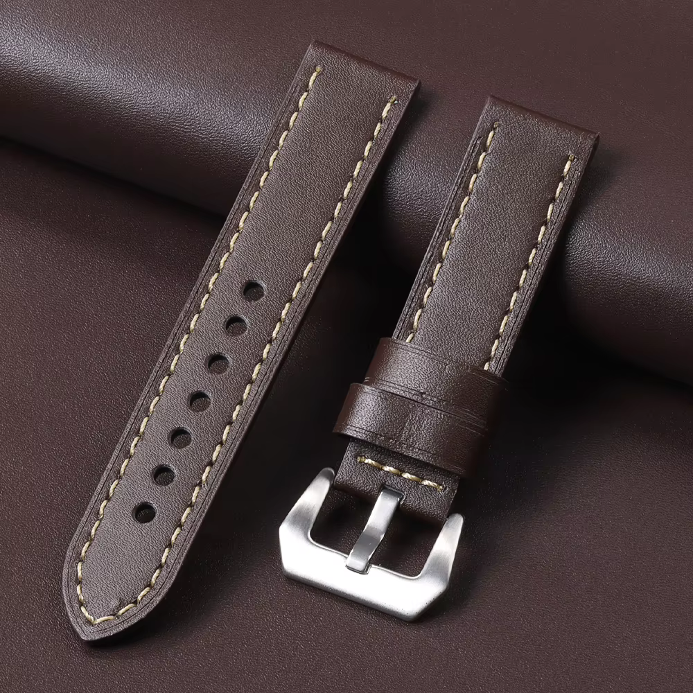 Bracelet de montre en cuir véritable, 18mm 20mm 22mm 24mm, pour Bracelet de Sport Panerai, Vintage,