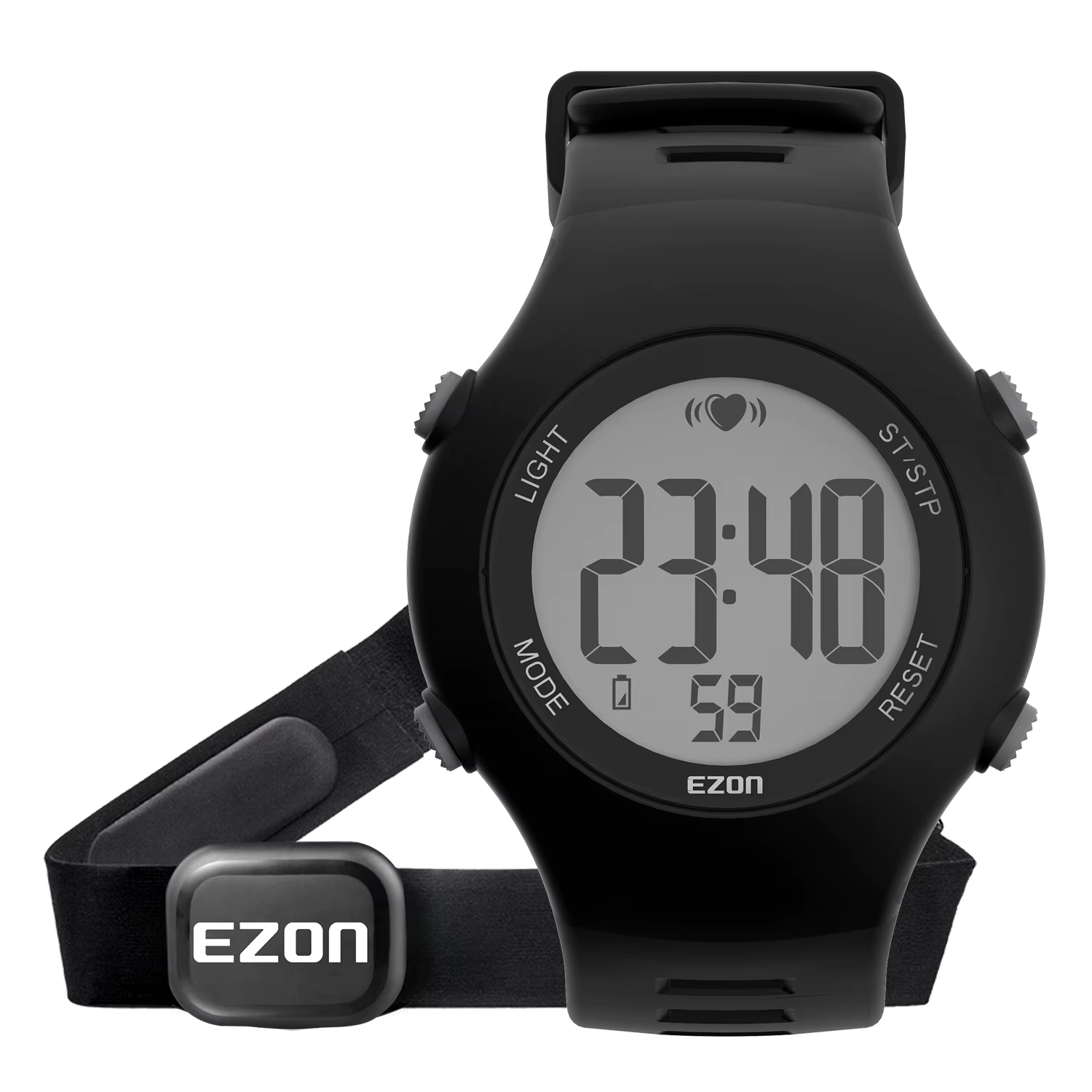 Montres numériques de sport avec sangle de poitrine pour hommes et femmes, moniteur de fréquence car