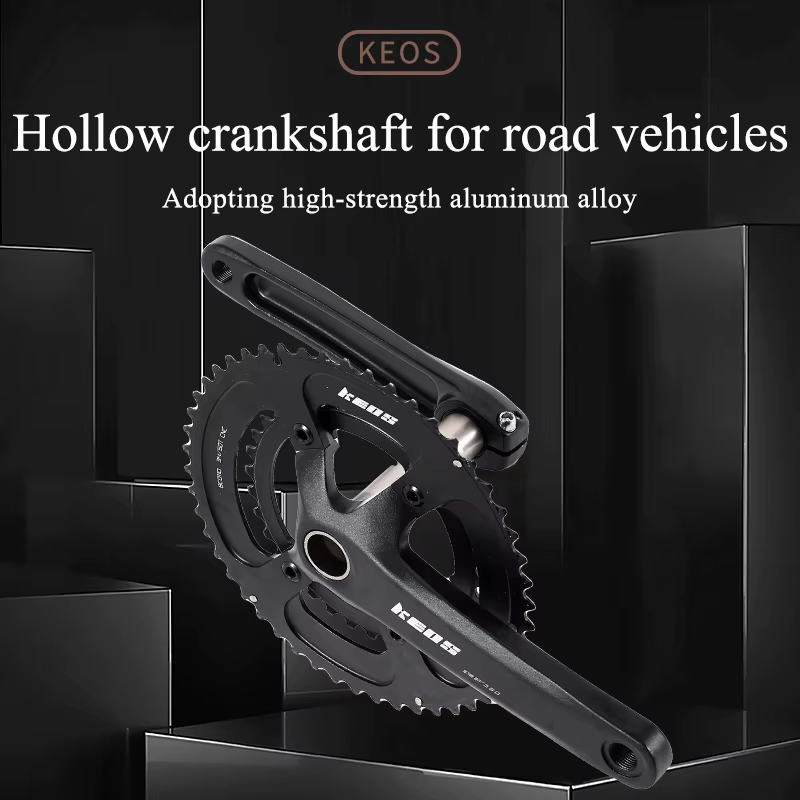 KEOS – pédalier de vélo de route 110BCD, en alliage d'aluminium, Double plateau 50/34TC, roue à chaî