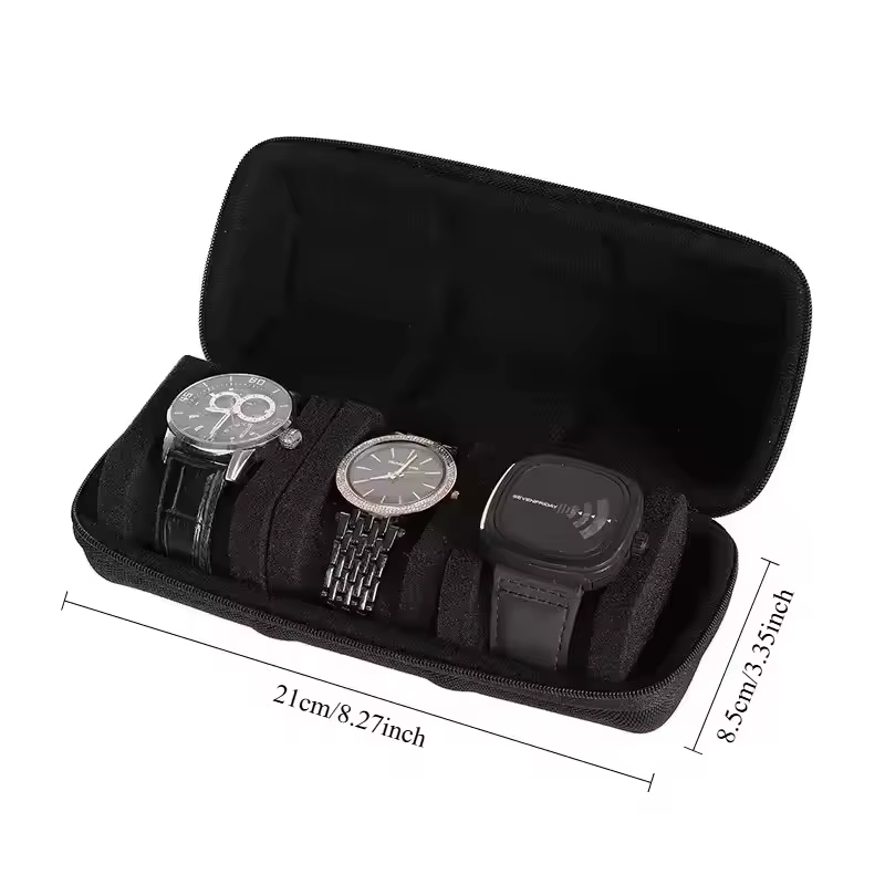 Boîte de rangement pour 10 montres, étui de voyage à fermeture éclair, organisateur portable pour mo