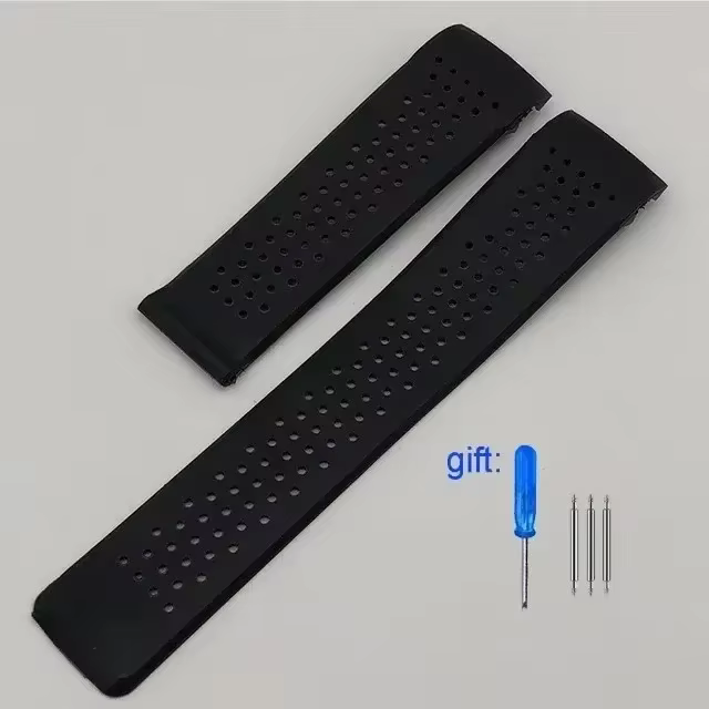 Bracelet de montre en silicone souple pour homme, bracelets de montre en caoutchouc, bracelet TAG HE