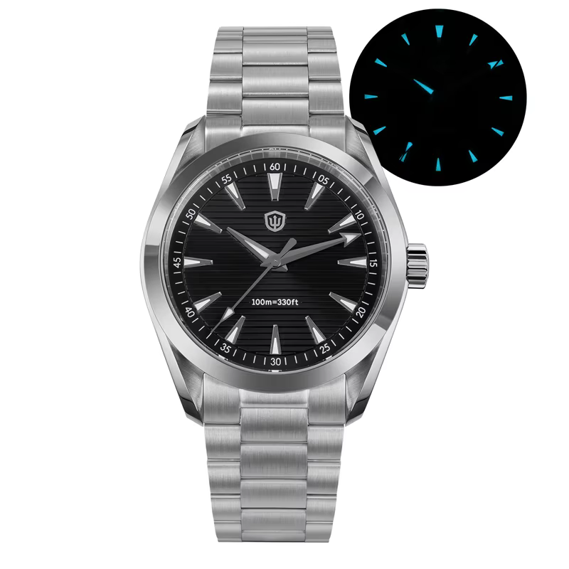 Watchdives WD0006 montre Vintage VH31 balayage deuxième mouvement dôme saphir cristal lumineux 10Bar