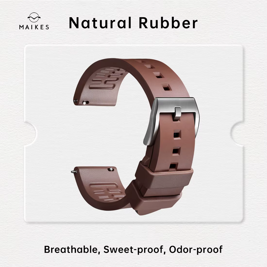 Bracelet de montre de luxe en caoutchouc naturel, accessoires à dégagement rapide, bracelets de mont