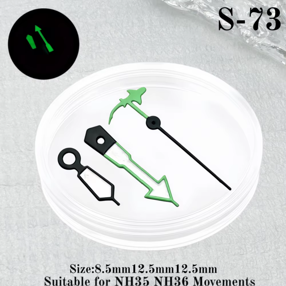 Aiguilles de montre de plongée lumineuses vertes, accessoires pour Seiko NH35 NH36 NH70, pièces de r