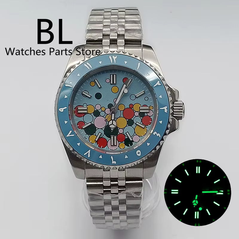 BLIGER-NH35A PT5000 MIYOTA Montre existent pour Homme, Cadran Shoous en Céramique, Verre Saphir, Ins