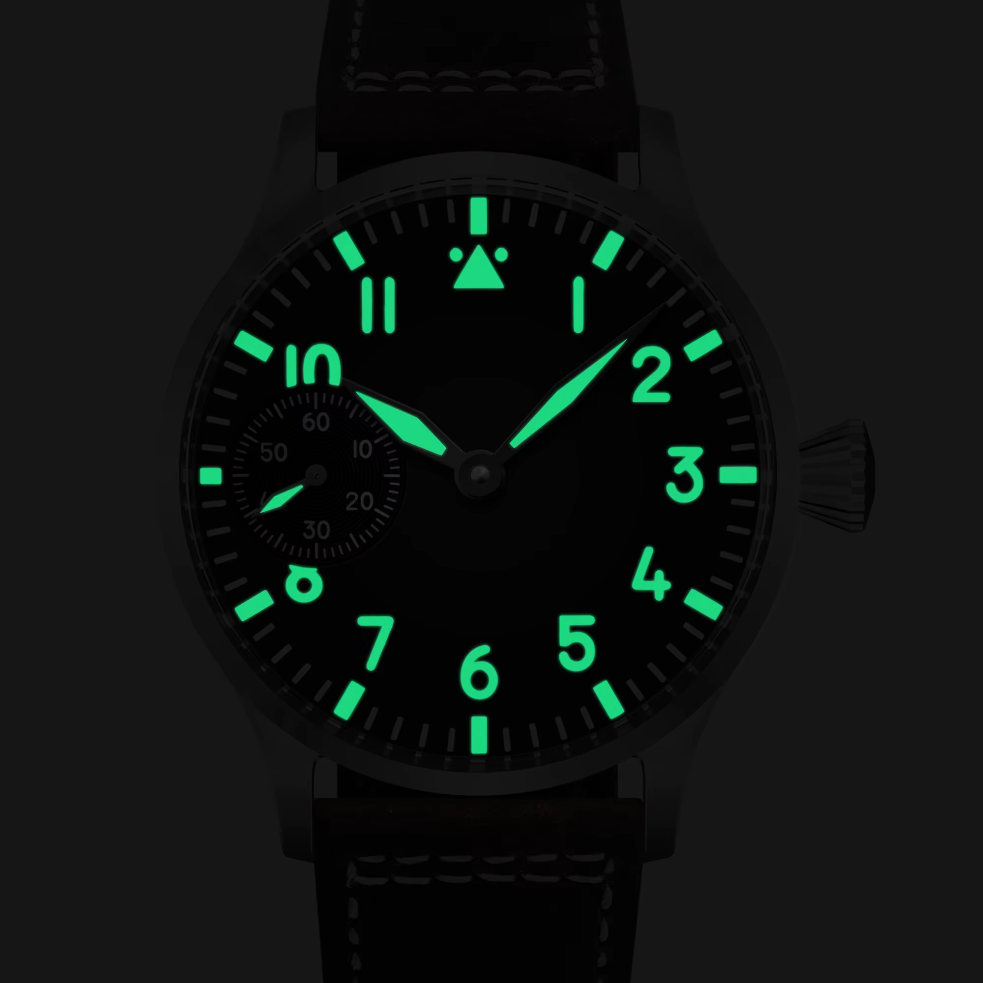 Montre pour homme Corgeut de luxe avec verre saphir, cadran de 42 mm, mouvement à remontage manuel S
