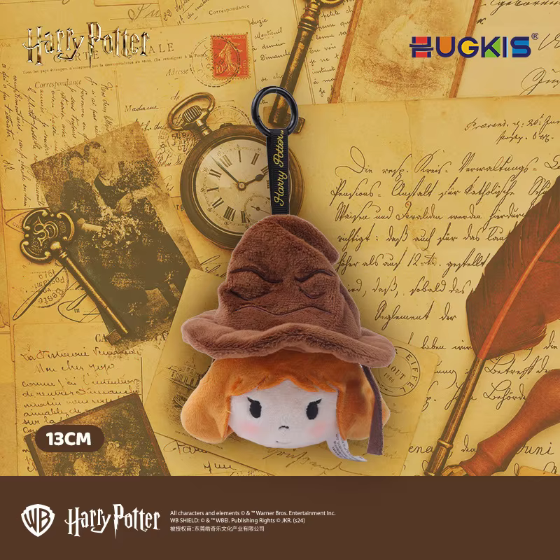 HUGKIS Harry Potter Chapeau de Tri en Peluche, Porte-clés Extensible à Rebond Rapide, Ornement Inter