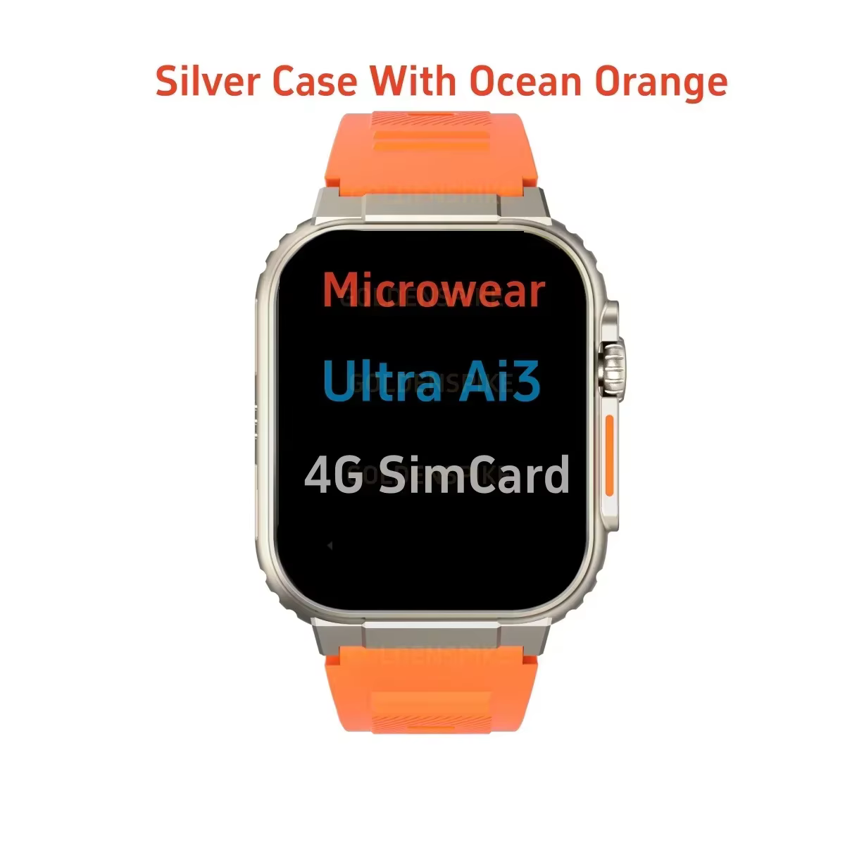 Montre intelligente Ai3 : 2,2" 448*528 AMOLED, SIM 4G, 256 Go, surveillance de la santé et caméra ro