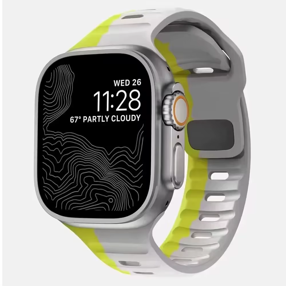Bracelet en Silicone souple pour Apple Watch, Ultra 49mm 44mm 45mm 42mm 41mm 42mm 38mm, Bracelet de 