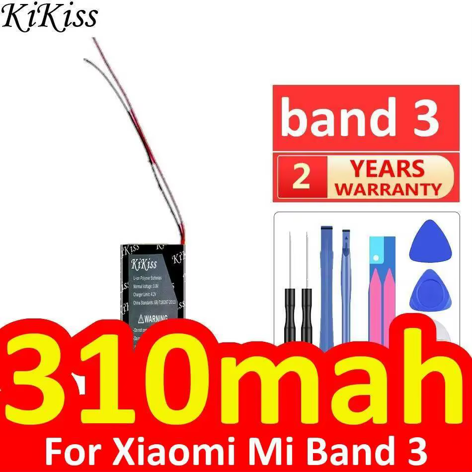 Batterie de remplacement premium 310 mAh pour Xiaomi MI Band 3 Band3, bonne performance à basse temp