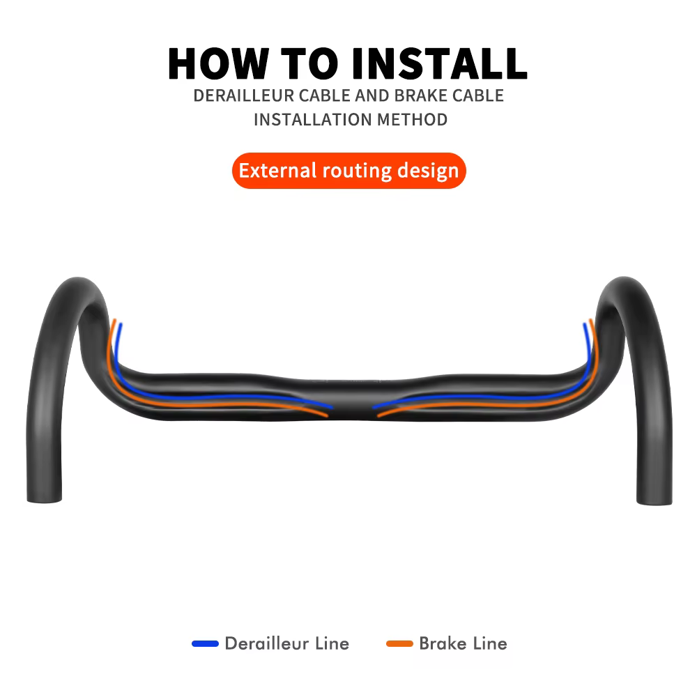 TOSEEK – guidon en carbone pour vélo de route, réduire la résistance, barres coudées, pièces de renf