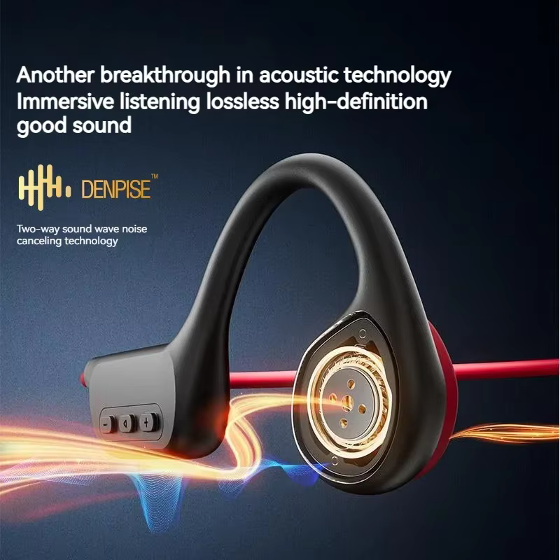 POLVCDG casque à Conduction osseuse X7 IPX8 32GB Bluetooth 5.3 casque sans fil avec microphone étanc