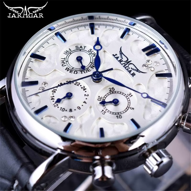 Montre de luxe automatique ajourée pour homme, style affaires et mode Montre mécanique ronde d