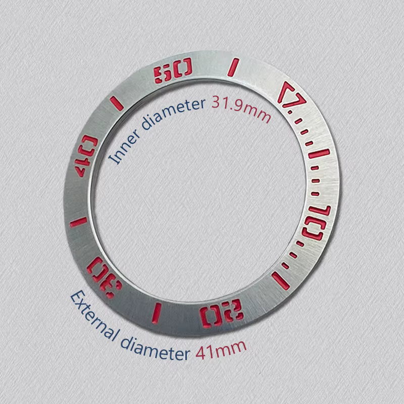 Anneau d'insertion de lunette de montre en acier Mod 41mm x 32mm, adapté à la série Seiko Prospex, n