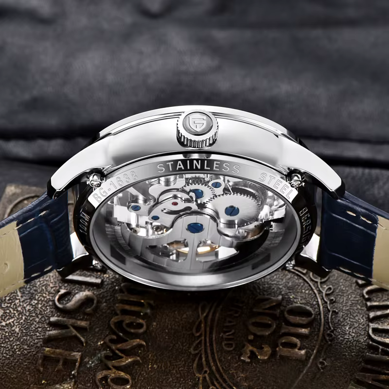 PAGANI DESIGN 2026 Nouvelle Montre Mécanique Squelette pour Homme, Montre Automatique de Luxe Haut d