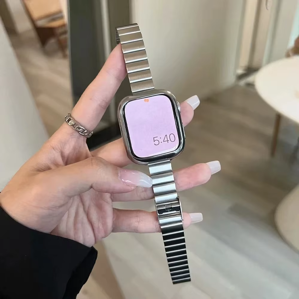 Bracelet en acier inoxydable pour Apple Watch série 10 9 8 7 6 5 4 se Ultra 2 Bracelet mince pour fe