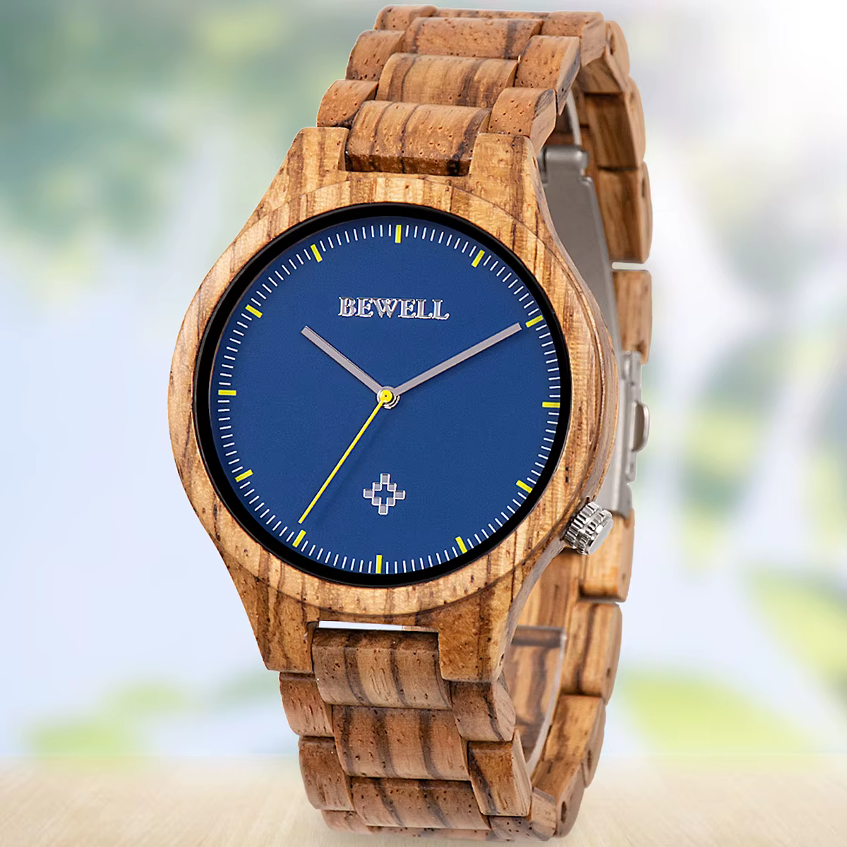 Montre en bois hommes, montres en bois faites à la main minimaliste femmes hommes montre en bois lég