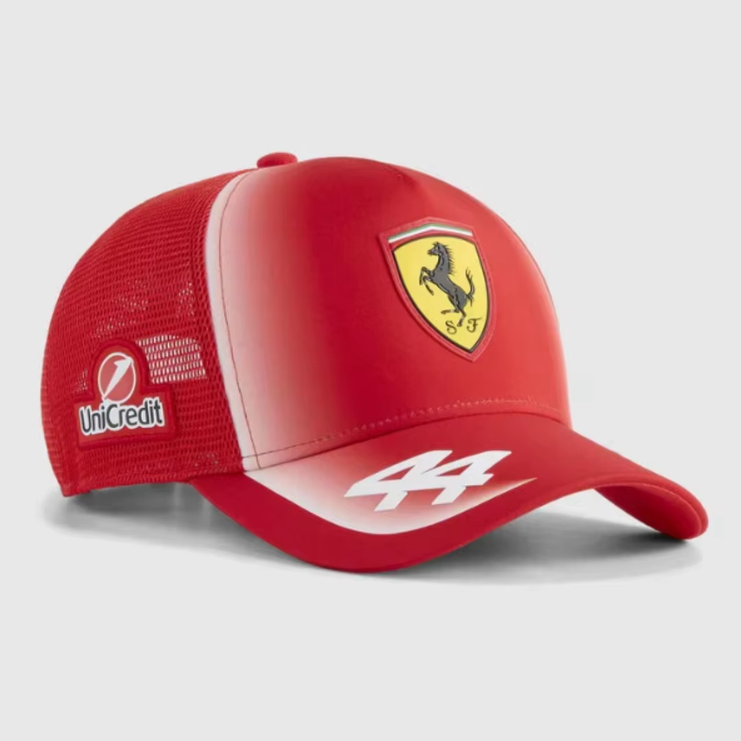Casquette de camionneur Scuderia Ferrari 2026 GP de Silverstone au Royaume-Uni Hamilton, Casquette G