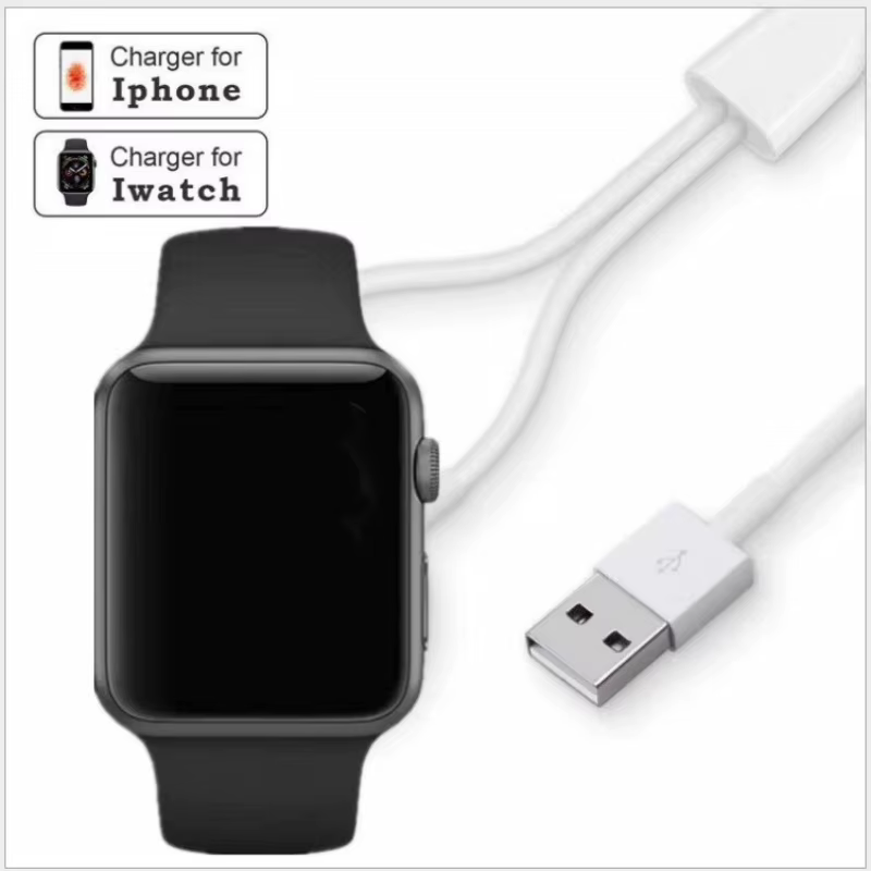 Câble 2 en 1 pour Apple Watch Charger10 9 8 7 6 5 4 3USB, Station de charge Portable rapide pour iph
