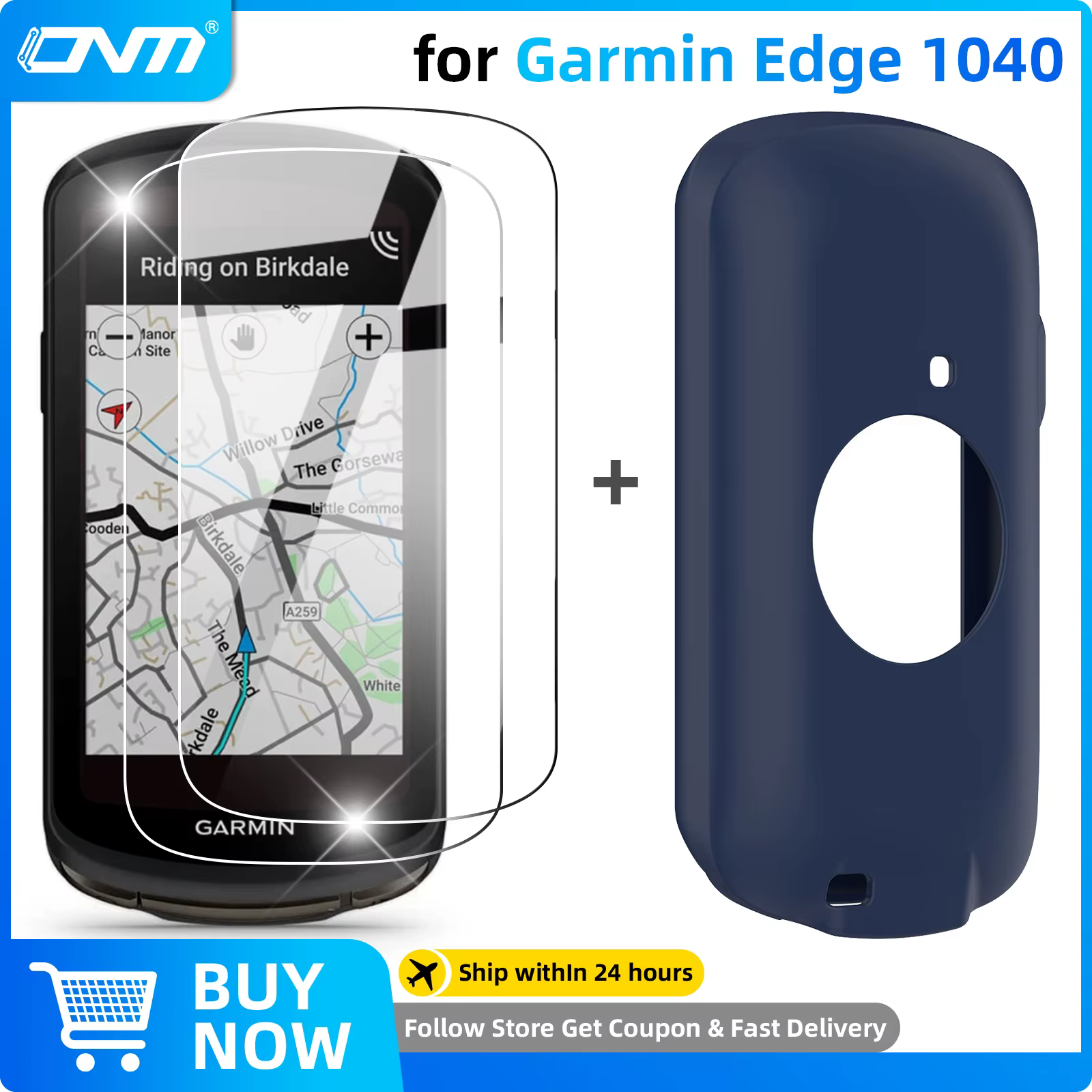 2 pièces verre trempé + étui pour Garmin Edge 1040 protecteur d'écran Film anti-rayures et housse de