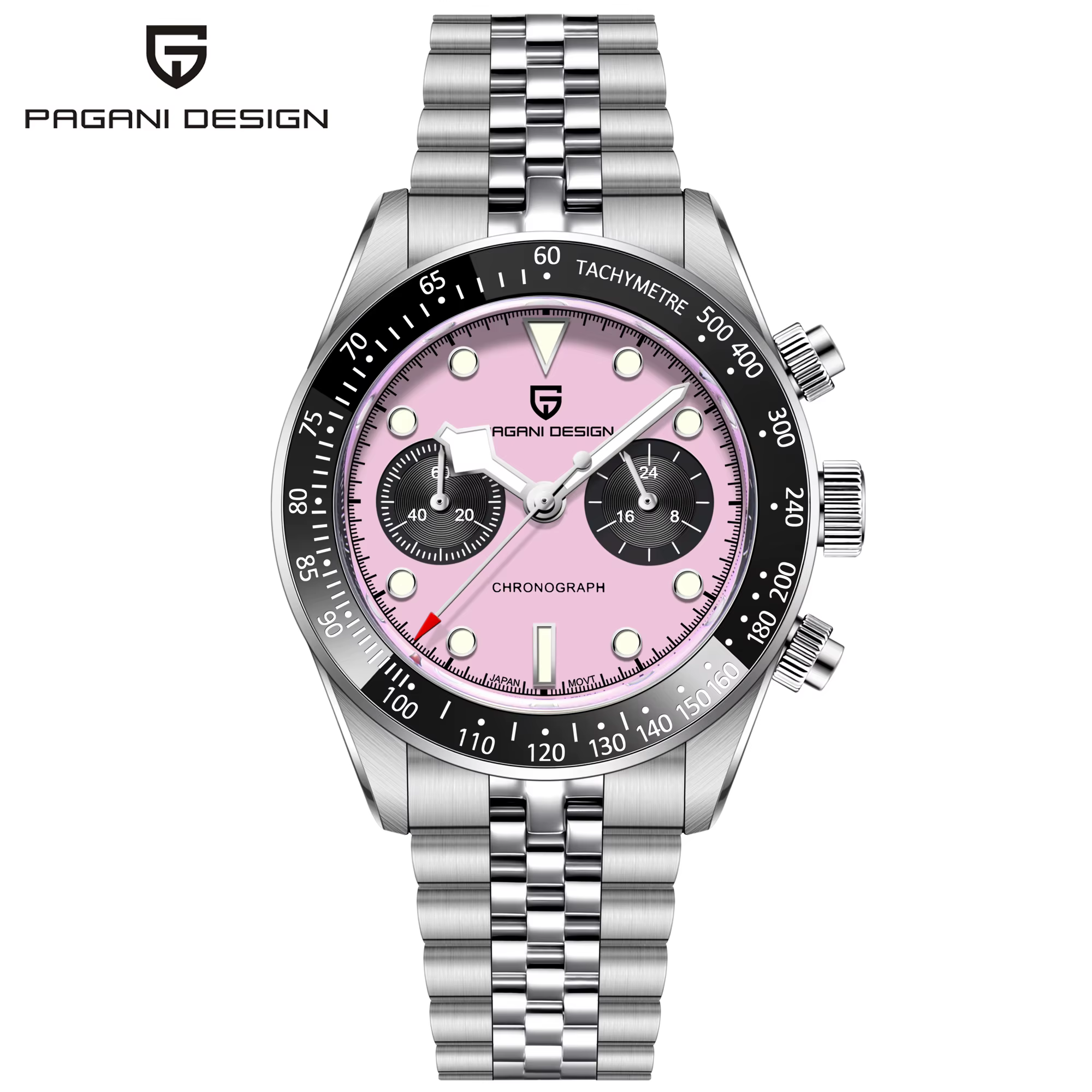 Montres pour hommes PAGANI DESIGN 2026 Nouvelle montre chronographe à cadran rose BB Panda Mode Luxe