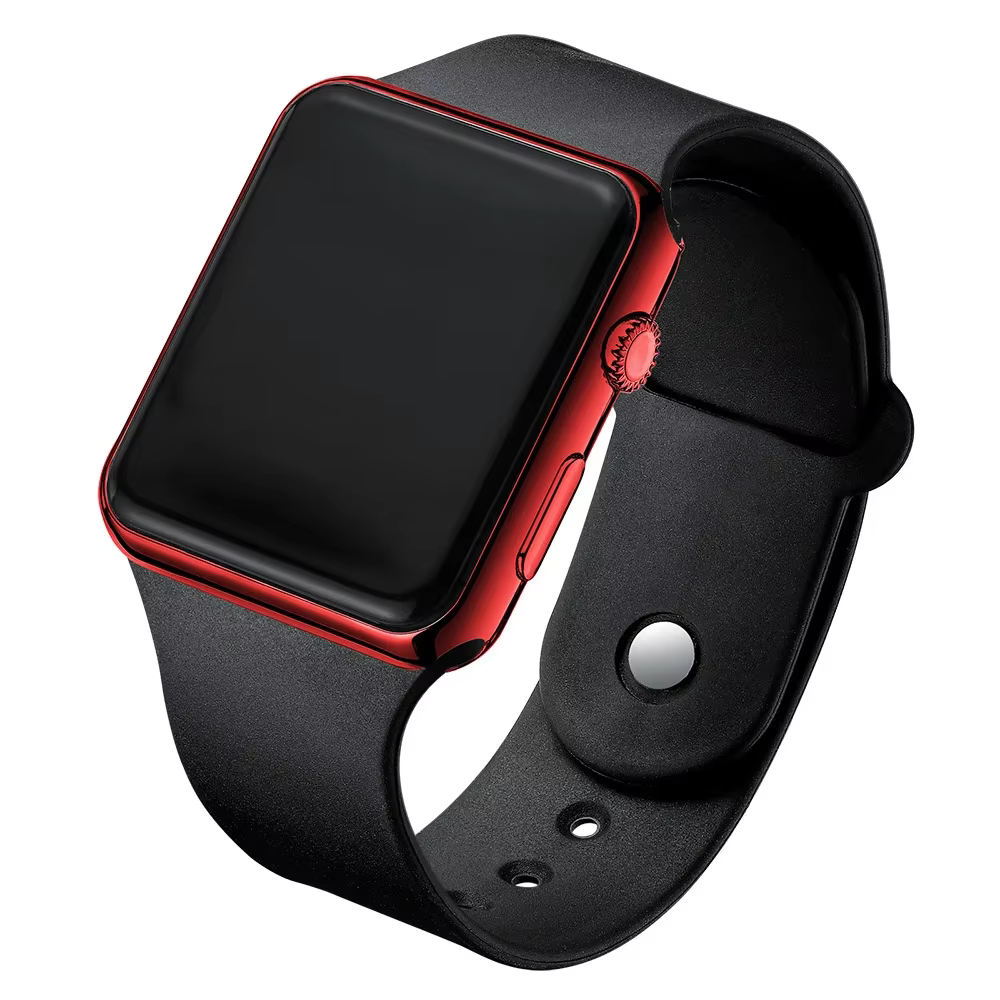 Montres numériques pour hommes et femmes, montre-bracelet électronique à LED, mode décontractée, sil