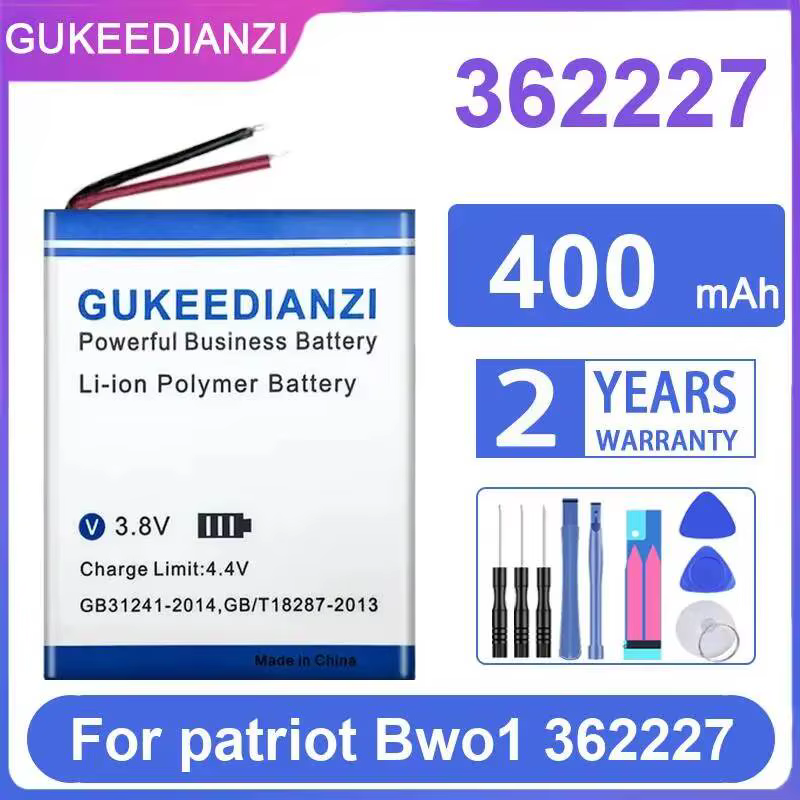 Batterie de montre longue durée 400mAh pour Patriot Bwo1 362227