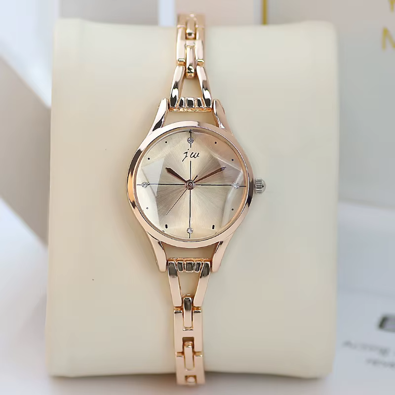 Montre-Bracelet de luxe pour femmes élégant or Rose dames montres strass Simple mode femme Quartz re
