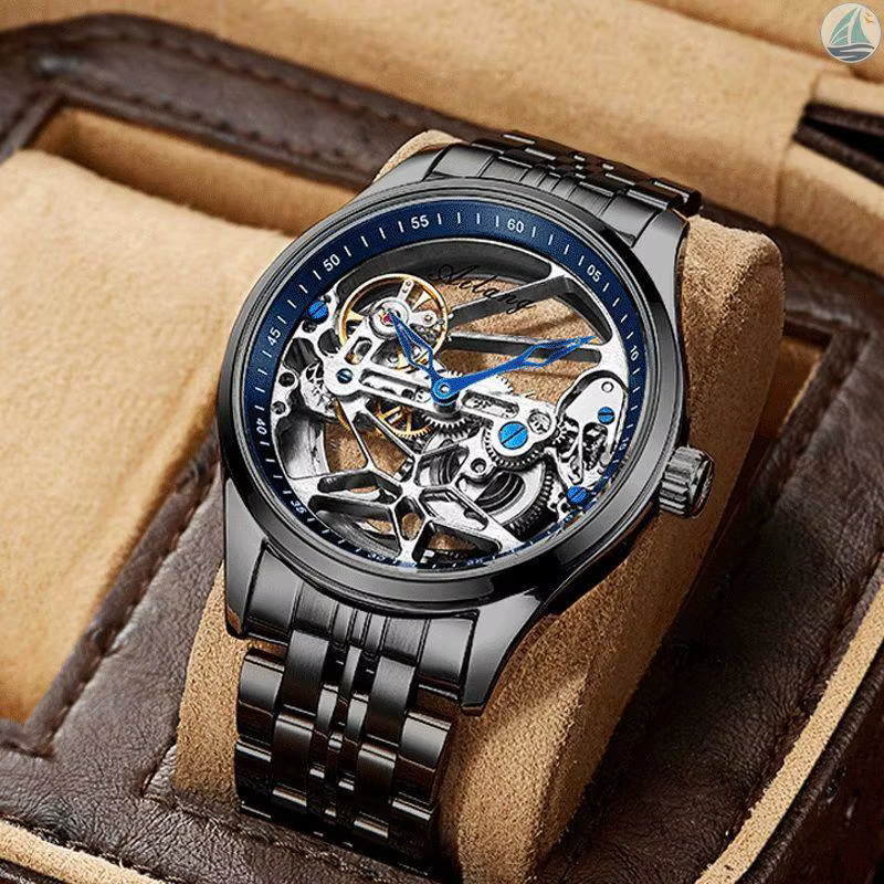 AILANG véritable Tourbillon montres hommes montre mécanique entièrement automatique marques de luxe