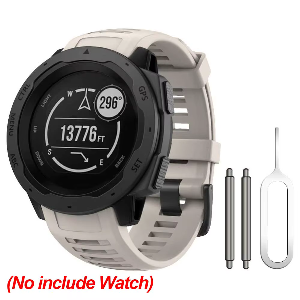 Bracelet pour Garmin Instinct avec un bracelet de montre en silicone souple – Compatible avec Instin
