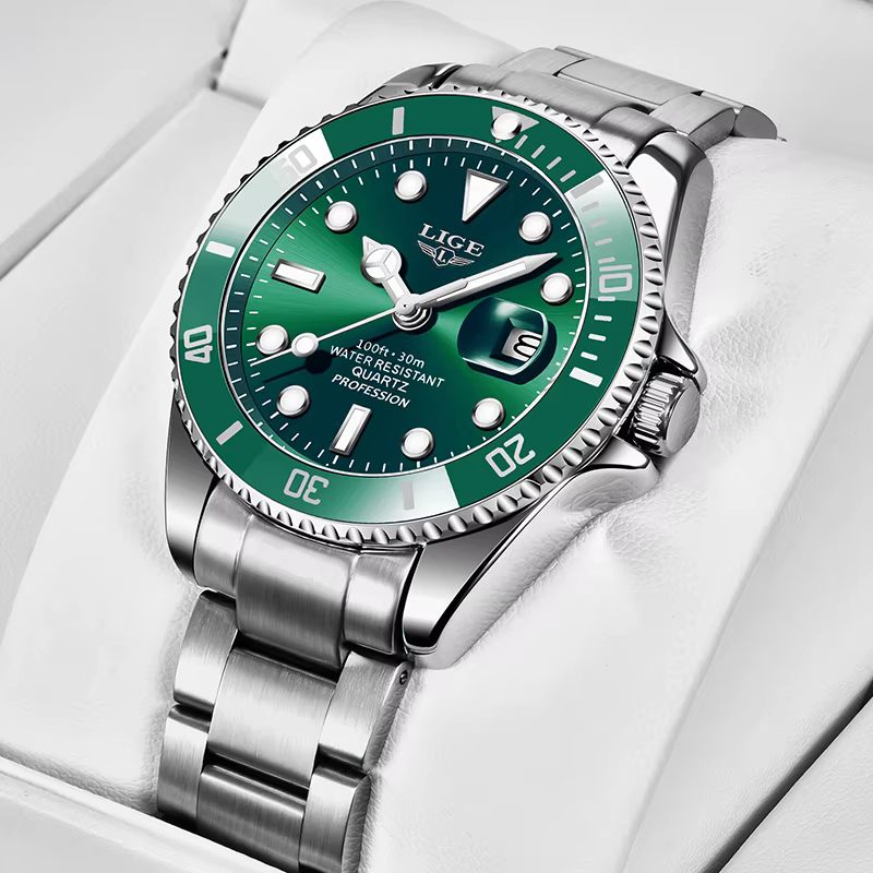 LIGE Montre pour hommes Top marque de luxe mode hommes Montre décontracté affaires étanche chronogra