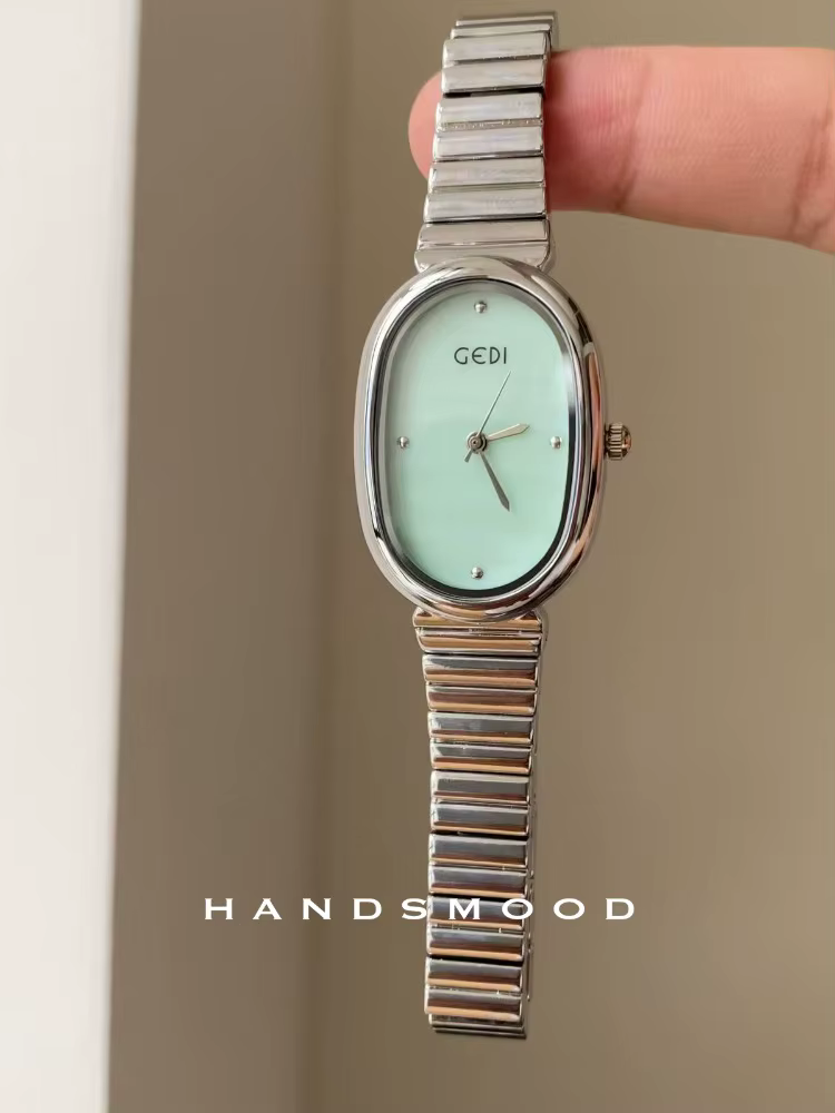 Montre pour femme de luxe menthe Mambo vert fritillaire ovale Simple mode romantique tempérament élé