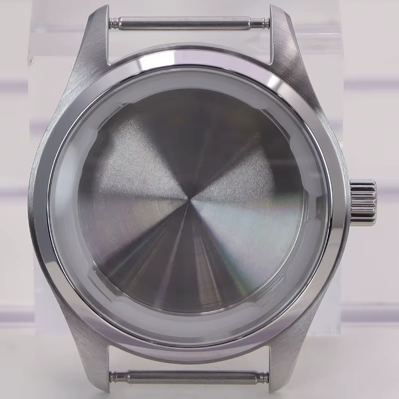 Boîtier de montre noir/argent 40mm, pour aviateur modifié NH35 NH36 NH34 NH38 4R36, mouvement automa