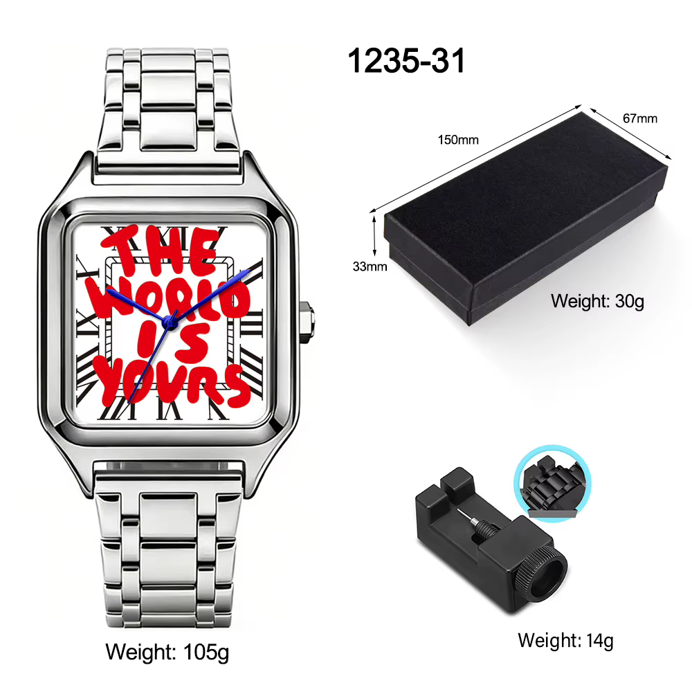 Montre d'affaires haut de gamme pour hommes, ensemble de luxe de marque supérieure, montre à quartz 