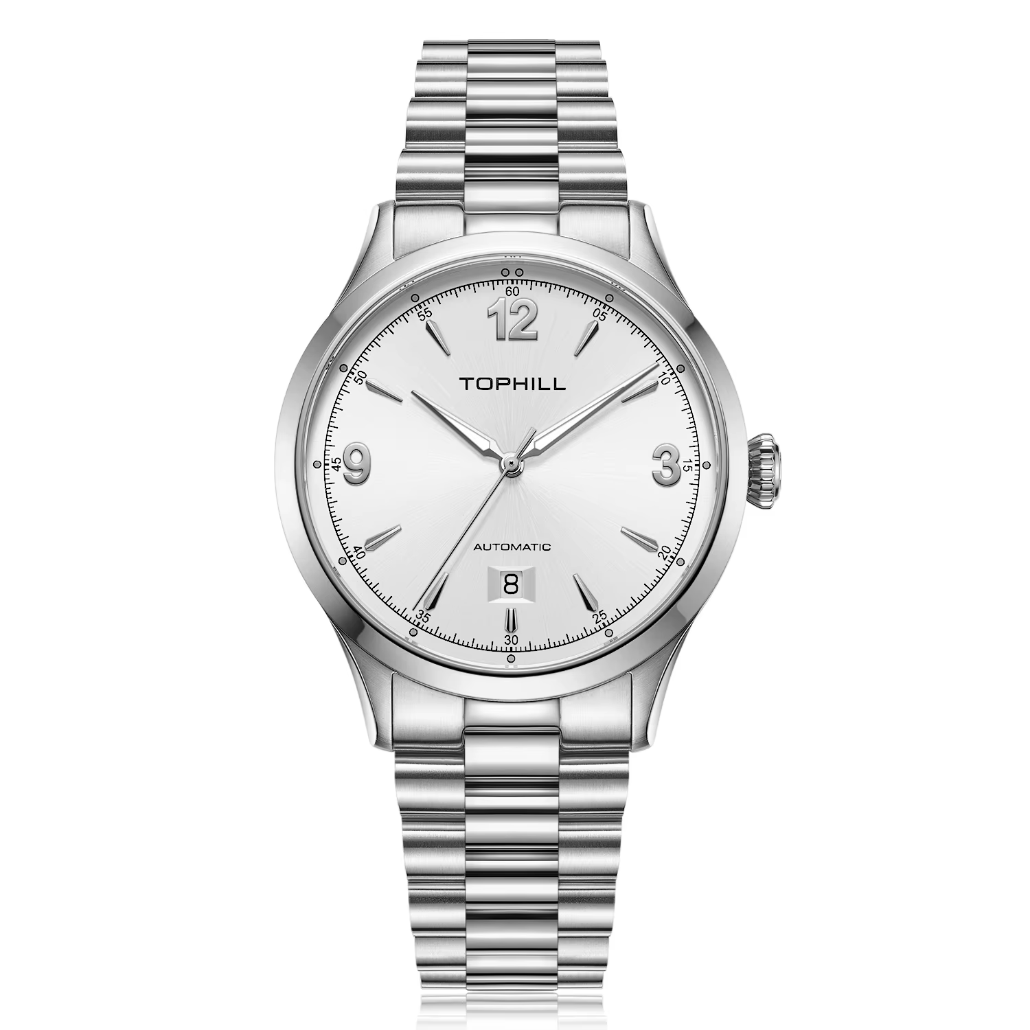 TOPHILL – montre automatique pour hommes, 40mm, Simple, Business, Miyota 8215, date 6H, fermoir papi