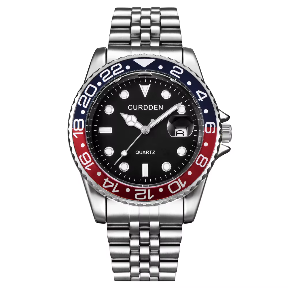 Hommes marque célèbre montres étudiants garçons mode bracelet en acier inoxydable calendrier décontr