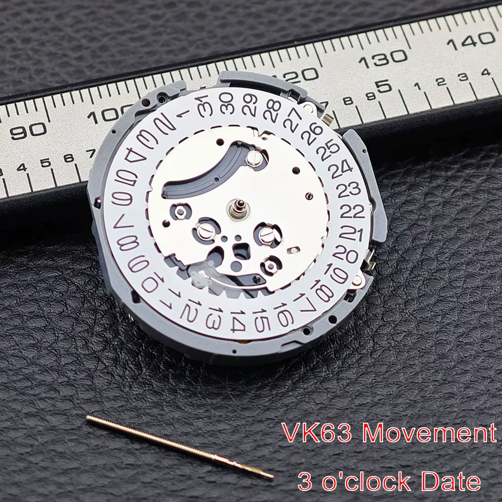 VK63A VK63 mouvement à Quartz Date à 3 heures chronographe montre mouvement avec batterie pour VK sé