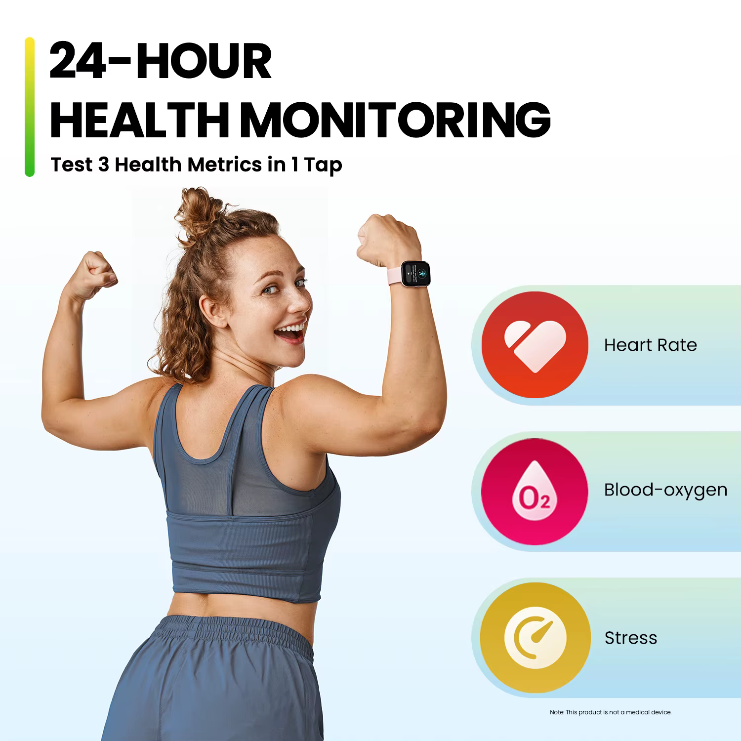 Montre connectée Amazfit Bip 5 reconditionnée, 46mm, surveillance du sommeil, fréquence cardiaque 24