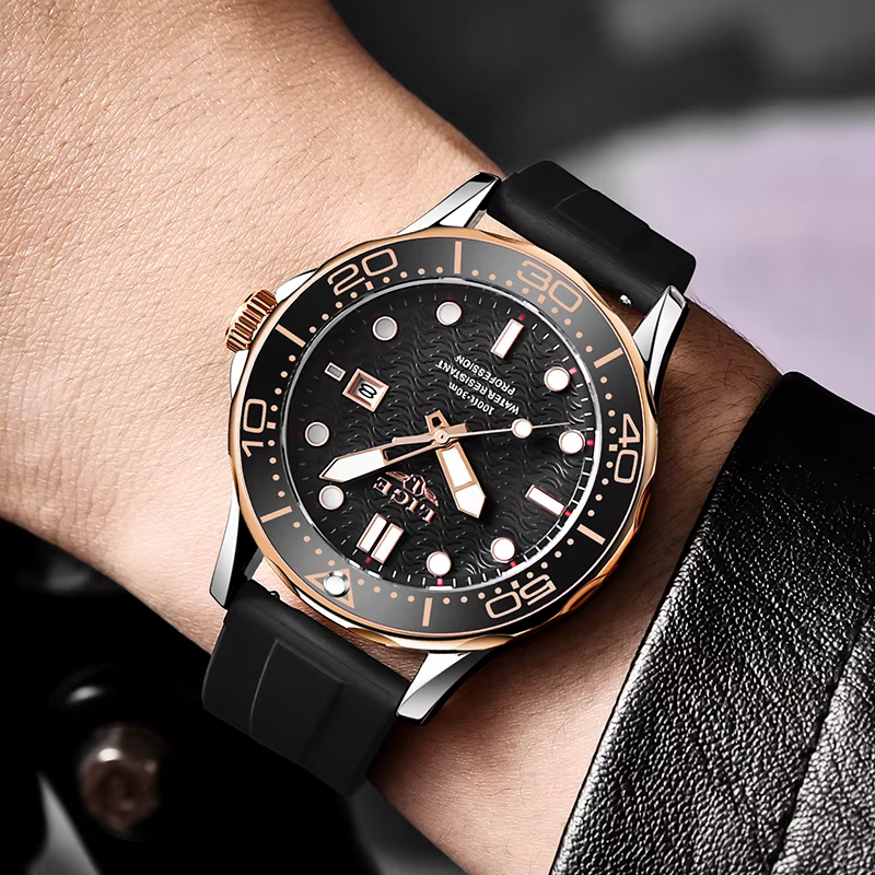 2025 LIGE nouvelles montres pour hommes d'affaires montre de plongée de luxe pour hommes étanche Dat