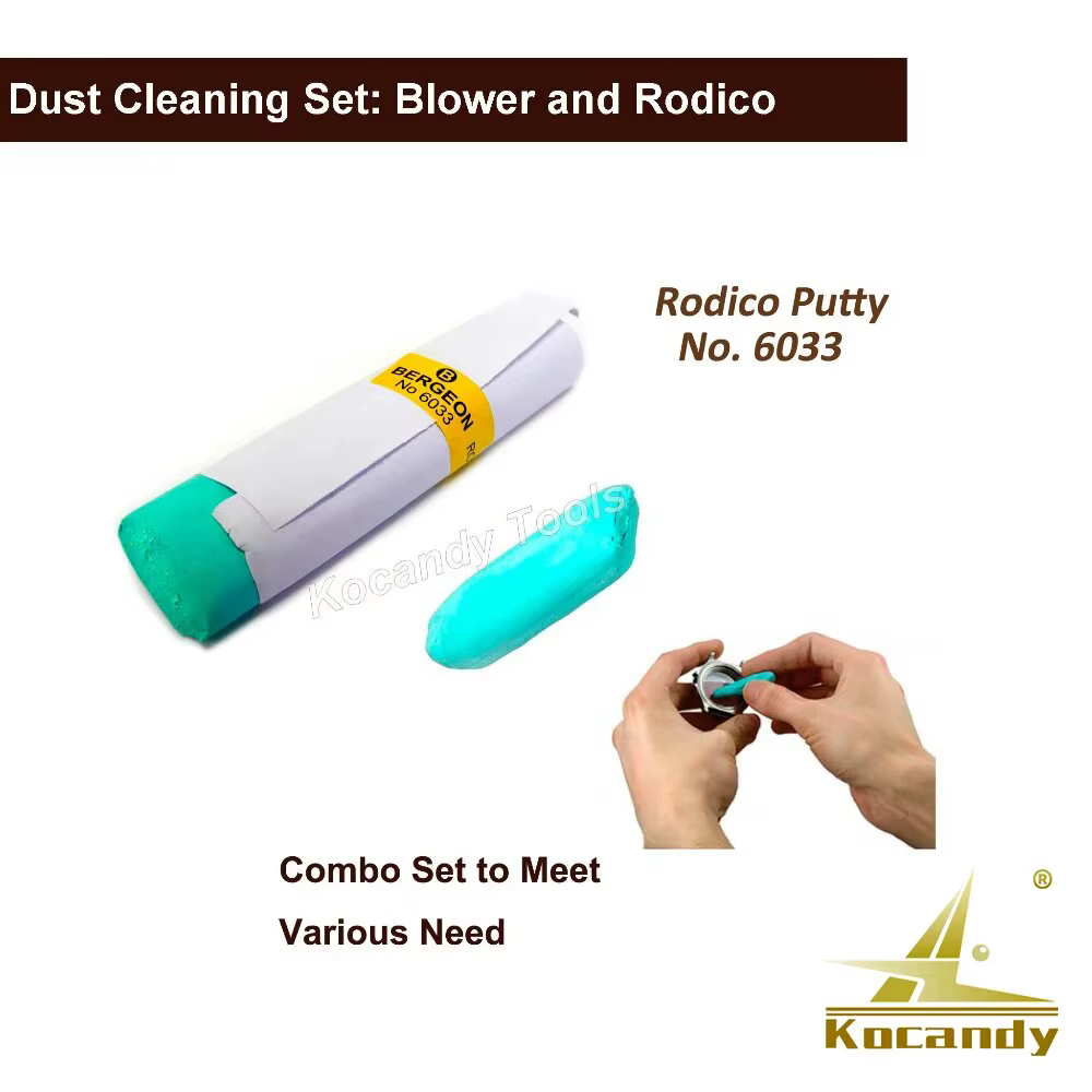 Kit de réparation et de nettoyage de montres avec pâte Rodico et souffleur de poussière – Outils idé