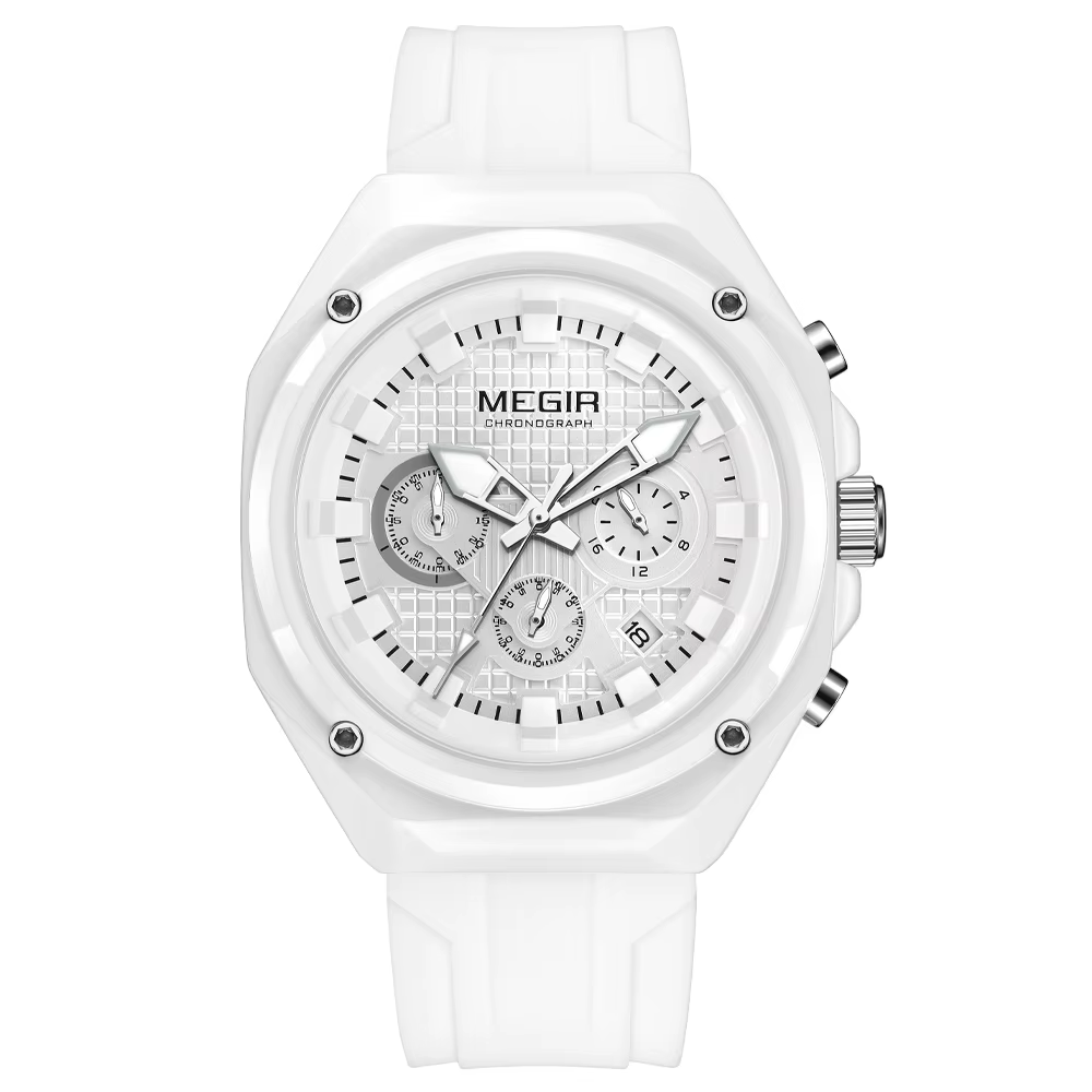 MEGIR haut montre de luxe pour hommes chronographe étanche lumineux homme montre-bracelet Date semai