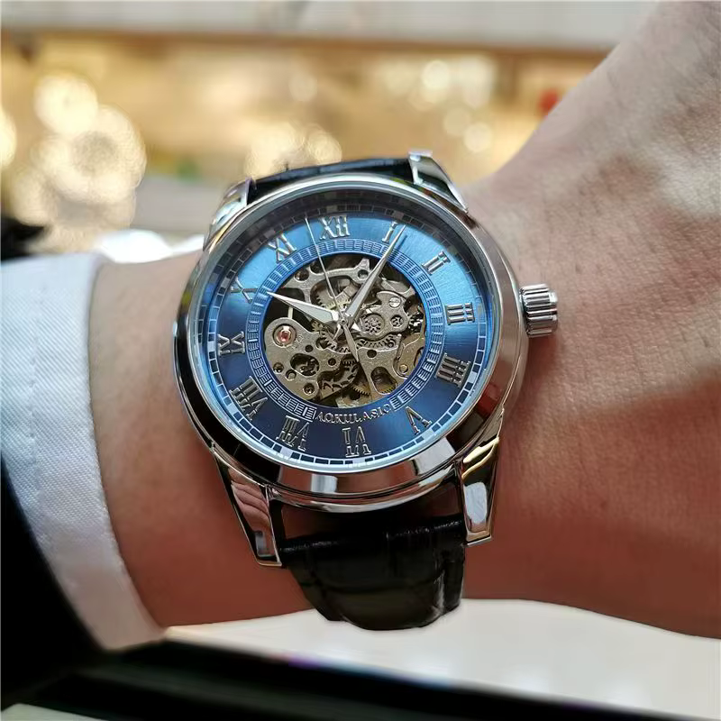 Montre mécanique automatique pour homme : Montre mécanique automatique pour homme, élégante, de luxe