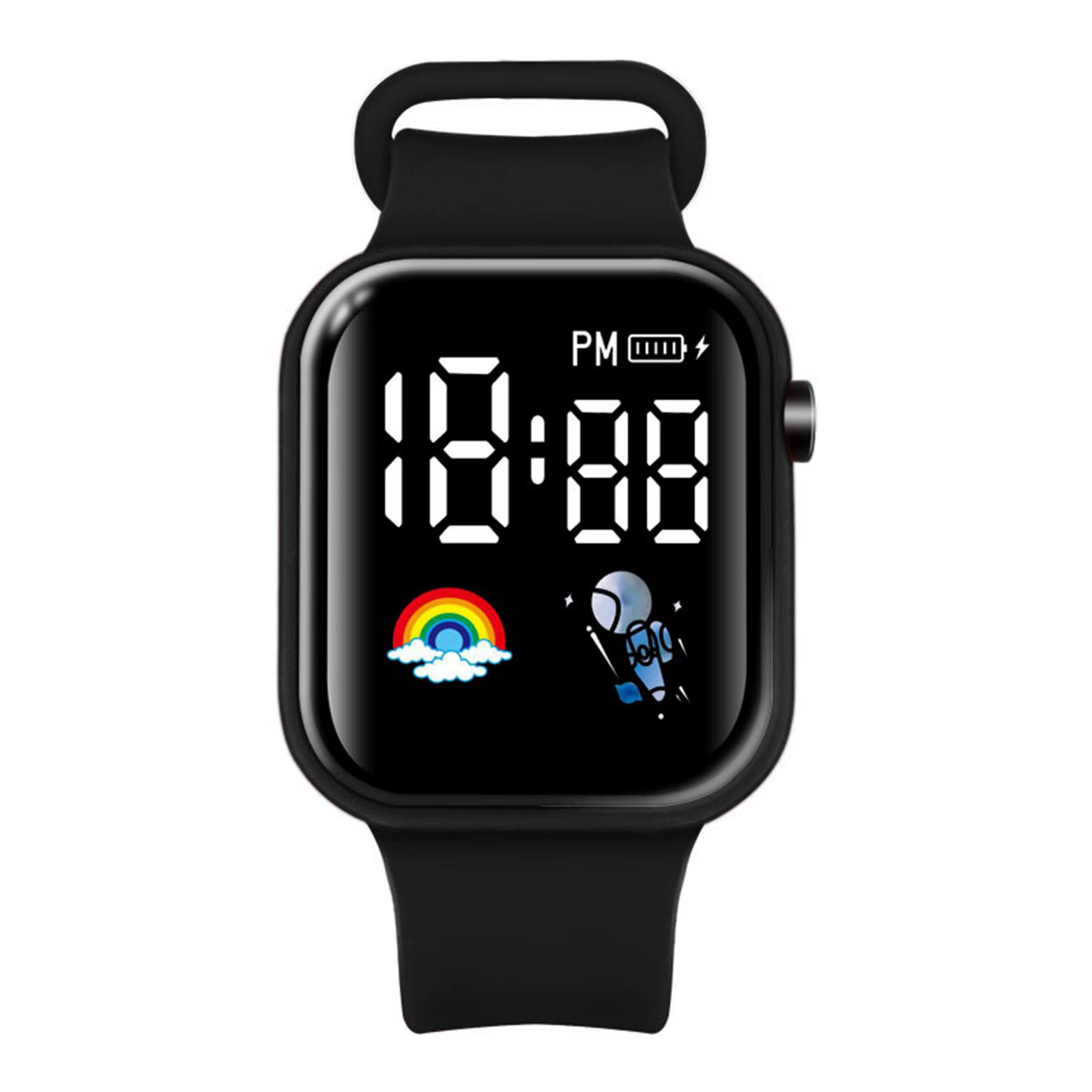 Montre intelligente de sport électronique pour enfants, montre intelligente numérique pour garçons e