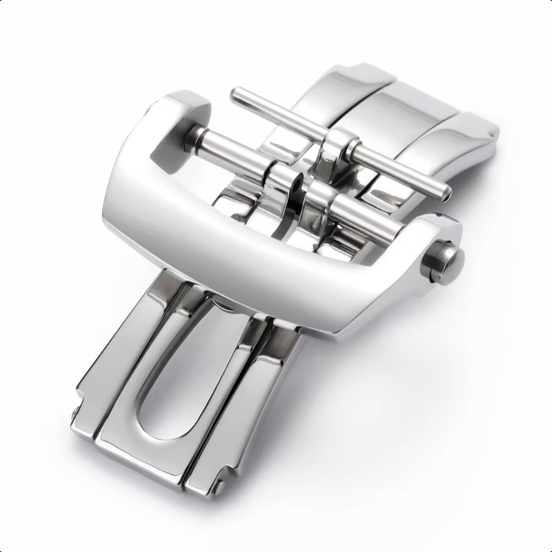 Boucles déployables papillon 20 mm pour hommes et femmes, fermoirs de bracelet, boutons de montre po